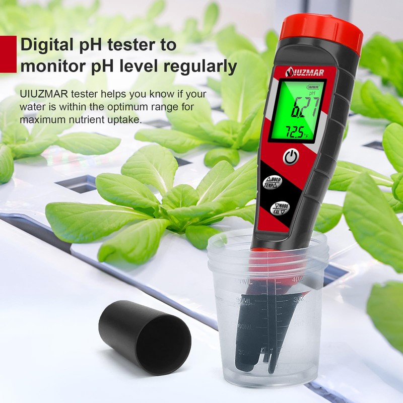 UIUZMAR Digital pH Meter pH TDS EC Meter for Hydroponic