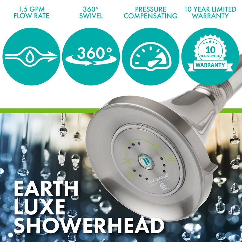 Niagara Conservation N3915BN Earth Luxe 3-Spray with 1.5 GPM 3.35-in.