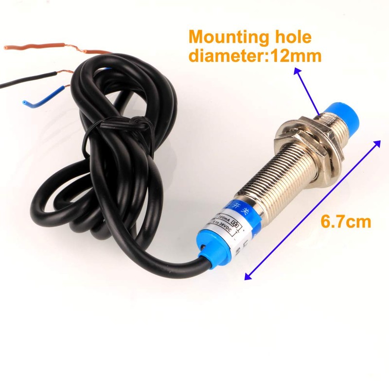 Gebildet 2pcs Metal Inductive Proximity Sensor Detection Switch, LJ12A3-4-Z/BX Detector