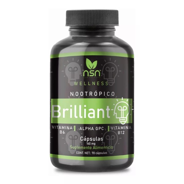 Natural SmartNutrition Nsn Brilliant Nootrópico | Ginseng Panax Vitamina B6 Y B12
