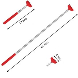 4 Pcs Back Scratcher Portable Extendable Back Scratcher with Telescopic Handle for Head Back Legs and Other Tickling Massage