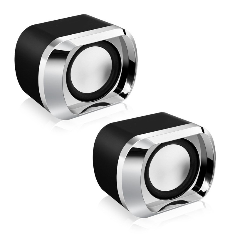 1 Pair Mini Desktop Speaker Multifunction Stereo Sound Strong Bass