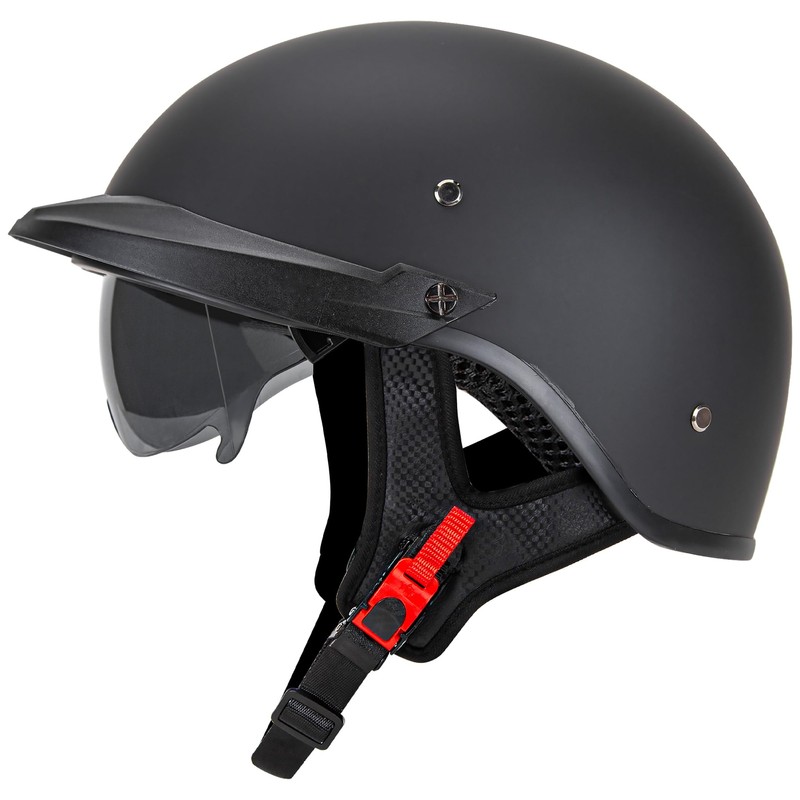 Cartman Motorcycle Open Face Helmet with Sun Visor Quick Release