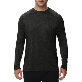 Men's Active Long Sleeve T-Shirts - Quick Dry Sun Protective Athletic Workout T Shirts Tee Tops