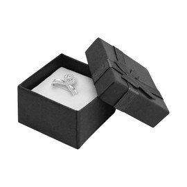 Jewellery Gift Boxes Small Gift Boxes Ring Boxes for Jewellery Small Kraft Jewelry Boxes for Presents Small Boxes for Gifts Earring Gift Box with Bow Knot and Lids for Jewelry Gifting (black)