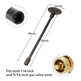 Stanbroil Universal 8-Inch Gas Valve Key, Fits 1/4" and 5/16" Turn Ball Valve, Antique Copper