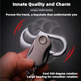 3 In 1 Rotatable Multifunction Keychain, Metal Keychain Carabiner Clip Car Key Chains Bottle Opener, Key Ring Clip, Multifunctional Titanium Alloy Keychain, Bottle Opener Keychain