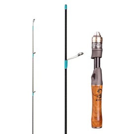 Ultra Light Fishing Rod Carbon Fiber Spinning/Casting Fishing Rod UL Power Solid Wood Handle Solid Top Ultra Soft Fast Fishing Rod (B, 1.8M)