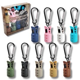 YOMO HOUSE Egi Holder, Egi Cover, Carabiner Case, For Egi, Fishing Tackle Hook Cover, Safety Cover, Hook Case, Fishing, 9 colors of pink, brown, blue dark green