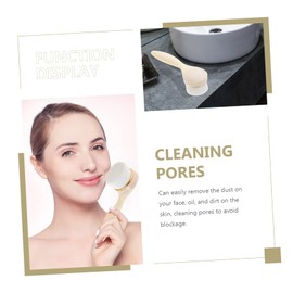 Baluue 2pcs Deep Cleaning Facial Brush for Unclogging Pores Gentle Face Cleansing Tool for Smooth Skin Soft Bristles for Daily Use for Removing Blackheads and Makeup Residue