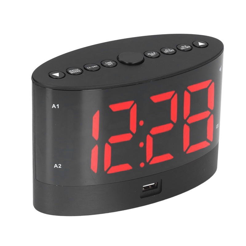 Digital Alarm Clock USB Charging Alarm Clock with 3 Vibration