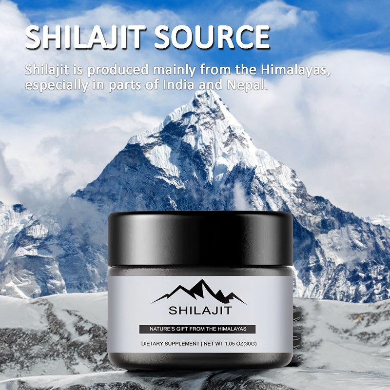 Shilajit Resin Himalaya 50g Natural Shilajit Harz Maximalstärke 600mg Silajit