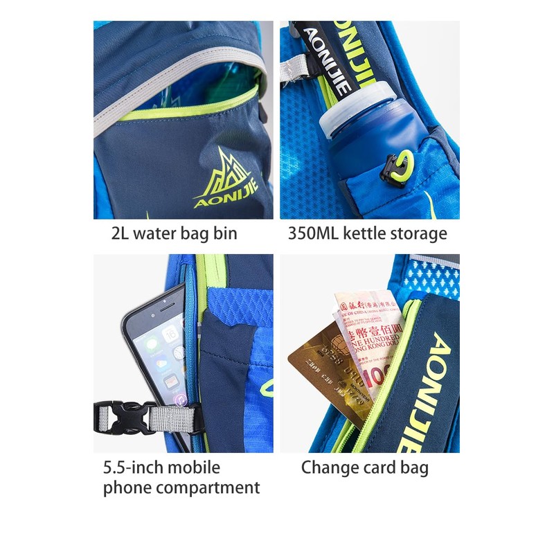 Geila Hydration Backpack, Hydration Vest Outdoors Sport Trail Marathoner Running