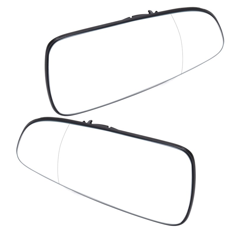 2PCS Outside Rear View Mirror Glass Left Right Self Adhesive