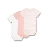 Sanetta Baby Girl Beige Bodysuit Set, White Pebble