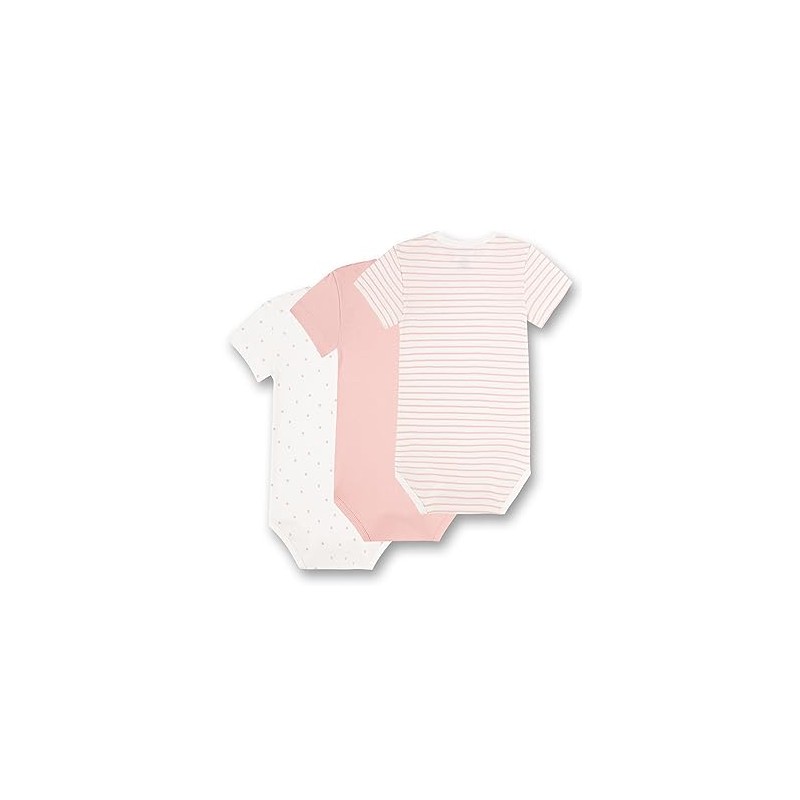 Sanetta Baby Girl Beige Bodysuit Set, White Pebble