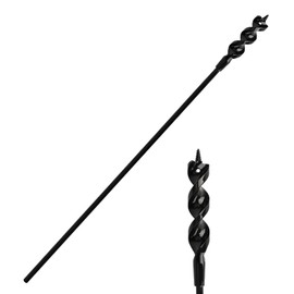 Flexible Installer Drill Bit for Pulling Wires Through Walls Ceilings and Sidewalks,36-Inch Long, 3/4-Inch Auger with a Fish Eye Hole and Screw Point, 1/4" 3-Flat Anti-Slip Shank