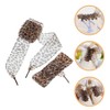 DEARMAMY 1 Pair Ribbon Gauze Decorative Shoelaces Ribbon Shoelaces Cheetah