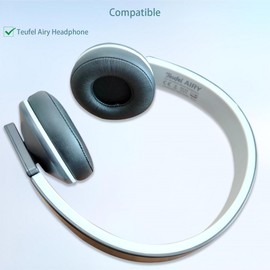 Teufel Airy Ohrpolster Ersatz Kompatibel mit Teufel Airy Kopfhörer Ohrpolstern Kissen (Proteinleder/Memory-Schaum)