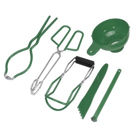 Nikou Canning Kit, 6PCS/Set Jar Grabber Sets Food Tongs Non Slip Jar Wrench Multipurpose Magnetic Lid Lifter, Multifunctional Canning Supplies Kit for Home Canning (Green)
