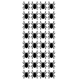 Black Spider Stickers 1" DC17-070 Envelope Seals Arts & Crafts Vinyl Sticker Decal for Wall, Laptop, Cell Phone 128 Pieces