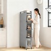 Rolling Spice Rack Next to Fridge Slim, Freestanding Narrow Tall