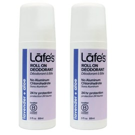 Lafe's Natural Deodorant | 3 Ounce Roll-On Aluminum Free Natural Deodorant | Lavender & Aloe | 2 Pack