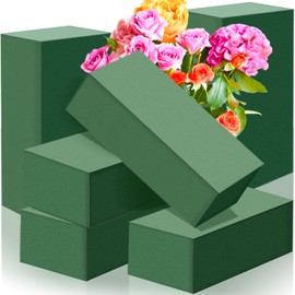 6 Pcs Floral Foam Blocks,Green Wet Dry Florist Foams for Artificial Fresh Flower Plant Arrangements,Wedding,DIY,Crafts,7.8 x 3.5 x 2.4inch