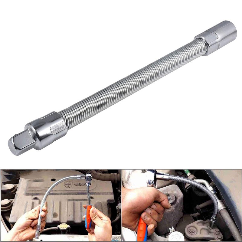 KATUR Flexible Socket Extension Ratchet, Flexible Extension Bar Set, Bendable