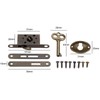 Dophee 1Set Antique Bronze Full Mortise Mini Decorative Locks with