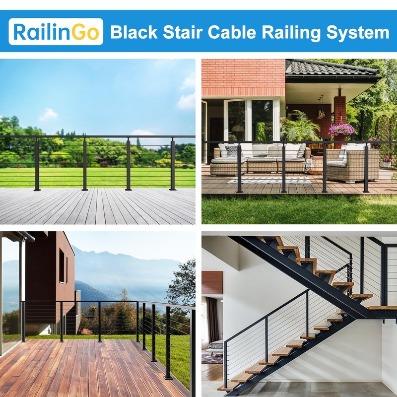 RailinGo Handrail Corner Connector - Flat Handrail Accessories, POM Handrail