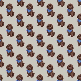 Black Goldendoodle Puppy Wrapping Paper Premium Labradoodle Gift Wrap Doodle Birthday Party Decoration (6 foot x 30 inch roll)
