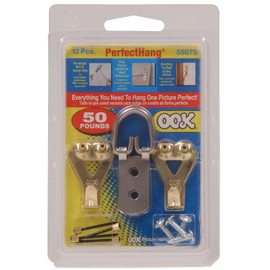 OOK by Hillman 535642 Brass Perfect Hanging Kit 50lbs