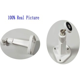 2 PCS Adjustable Universal Wall Ceiling Mounts, Bestga BS07 15.5cm Pan Tilt Security Camera Brackets for CCTV CCD Box Body Dome Bullet Camera Home Surveillance System - white