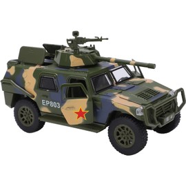 Modelo de Coche Militar de Aleación 1:32, Modelo de Vehículo Todoterreno Blindado con Sonido y Luz para Niños