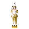 Clever Creations Gold and White Soldier 12 Inch Traditional Wooden