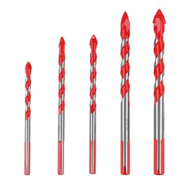 Dekton Multi Material Tile Drill Bit Set 5-10mm-Designed To Drill Through The Toughest Of Material|Professional Grade Carbide|Double Flute Helps Remove The Waste Material Efficiently|Suitable For All