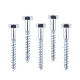 RADSO® M10 (10mm x 75mm) Zinc-Plated Hex Head Coach/Wood/Lag Screws -DIN 571- Ideal for Wood, Masonry, Brick, Concrete- Perfect for Fences, Shelves, Decking, Professional & DIY Projects- Pack of 10