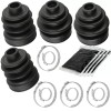 Caltric 2 Rear Axle Inner Outer CV Boot Kit for