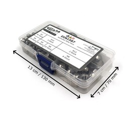 119-Piece Set of Cap Nuts High Shape According to DIN 1587 Stainless Steel A2 V2A Hexagonal Acorn Nuts Sizes M3-M12 (119 Pieces)