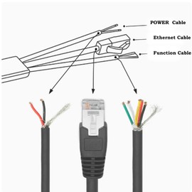 Eonvic Aviation Plug M12 12 Pin Female to 3 Way Power Signal and Data Transfer Cable for DJI Livox LiDAR Mid-360 Mid-27.8 Inch