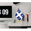 Quebec Desk Flag,12 inch Tall Small Quebec Indoor Banner,Tiny Printing
