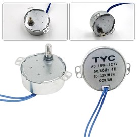 [REYLNXR] Synchronous Motor AC 100-127V 4W 50/60HZ CCW/CW Drive Motor, Rated Frequency, Rotation Speed Constant, No Coil Burnout, Self-rotating Direction, Low Power Consumption, Low Noise (10-12 RPM, 1 piece)