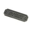Oakcrafts Cast Iron Study Door Sign - 108mm x 35mm