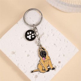 BT Bear Dog Key-ring Keychain,DO ID Tag Cute Metal Dog Keychain Keyring Keyfob Bag Charm,German Shepherd Dog