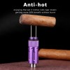 Purple KEENSUN 2-in-1 Cigar Draw Enhancer & 9mmCutter Punch Portable