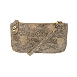 Joy Susan Women's Fashion Purse Python Mini Crossbody Wristlet Clutch - Natural