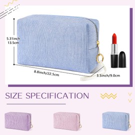 Likesing Tampon Holder for Purse, Corduroy Period Bag Sanitary Napkin Storage Bag for Girls Womens, Portable Feminine Emergency Pad Period Pouch (Blue)