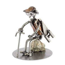 Steelman24 I Nuts and bolts sculpture Hiker I Handmade ornaments I Made in Germany I I Metal figurine