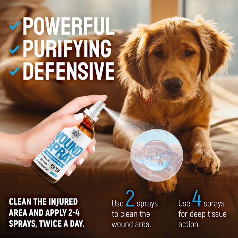 SILVER GRADE Wound Spray for Pets – Colloidal Silver Wound